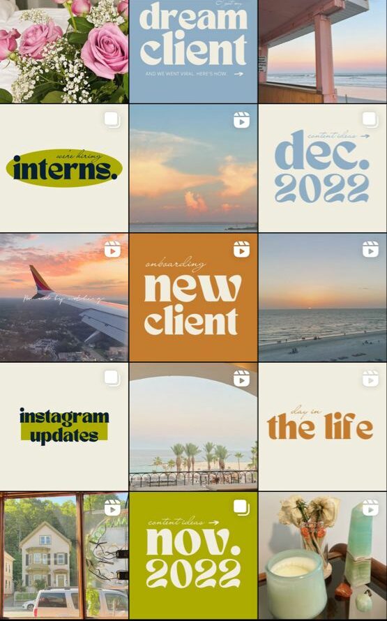 Marketing agency IG feed