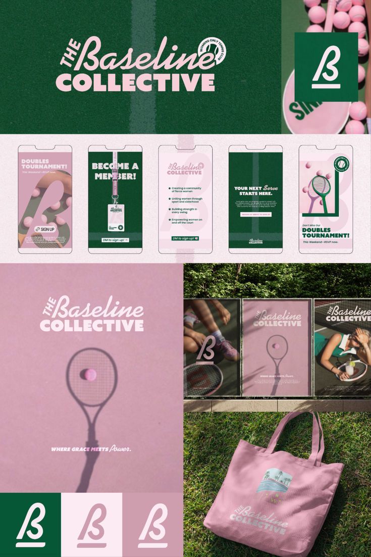 groovy funny playful modern creative classy tennis club brand identity design